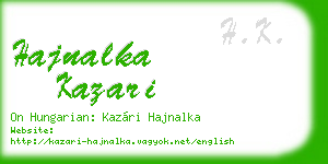 hajnalka kazari business card
